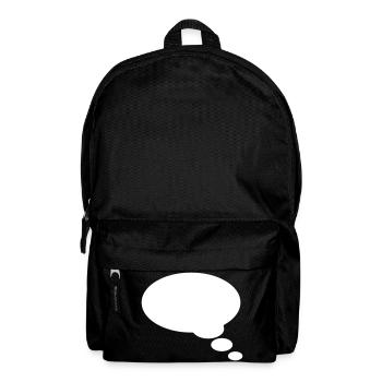 Comic bubble, your text, template, speechbubble, - Backpack - black - Front