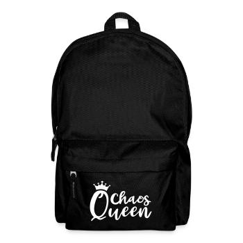 Chaos Queen Chaotin chaotisch Krone Königin Chaot - Rucksack - Schwarz - Vorne