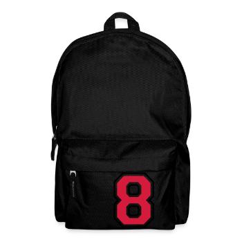 Zahl Acht - 8 - Rucksack - Schwarz - Vorne