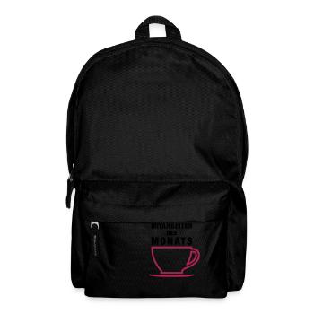 Mitarbeiter des Monats, Kaffee, Büro, Spruch - Rucksack - Schwarz - Vorne