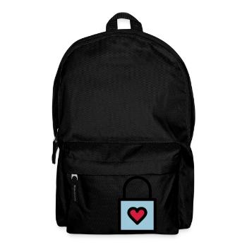 Cadenas, serrure d'amour - Sac à dos - noir - Devant