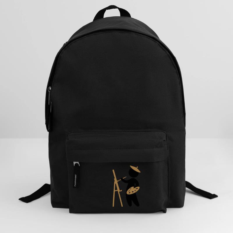 A painter working on his masterpiece Backpack