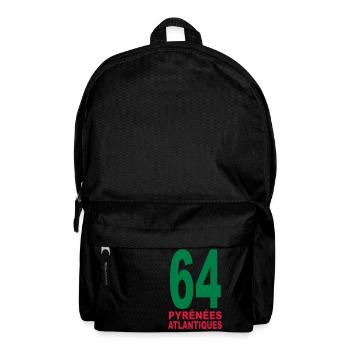 Pyrénées-Atlantiques 64 - Sac à dos - noir - Devant