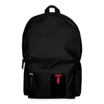Weste mit Krawatte, 2fb - Rucksack - Schwarz - Vorne