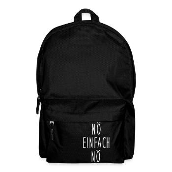 nö einfach nö - Rucksack - Schwarz - Vorne