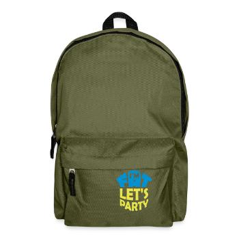 im fat lets party - Rucksack - Olivgrün - Vorne