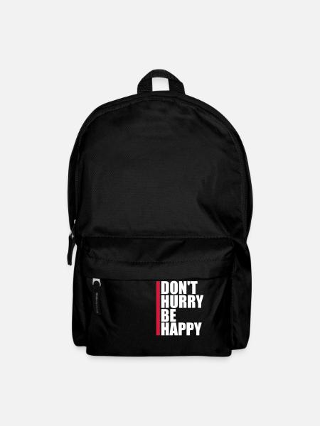 dont hurry be happy - Rucksack - Schwarz