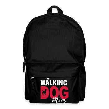 Hund lustig Gassi Frauchen Hundemama Hundehalter - Rucksack - Schwarz - Vorne