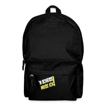 'N SCHEISS MUSS ICH! - Rucksack - Schwarz - Vorne