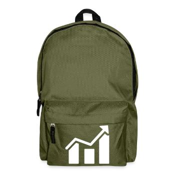 stock market - Backpack - olive green - Front