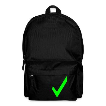 check - check mark - tick - Backpack - black - Front