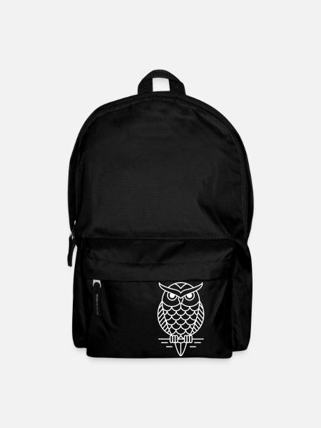 Eule Vogel Geschenk Hipster - Rucksack - Schwarz