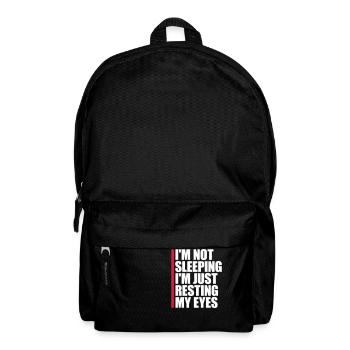 im not sleeping Quote - Backpack - black - Front