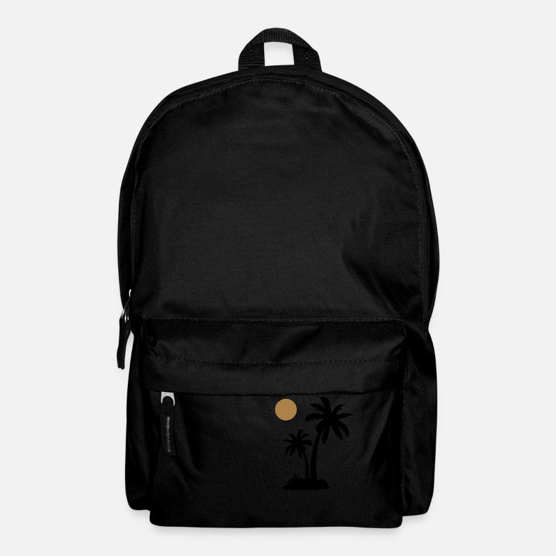 Palmen - Rucksack - Schwarz
