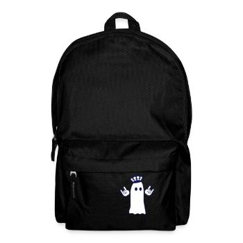 Cute Metal Halloween Ghost King Crown Ghost - Backpack - black - Front
