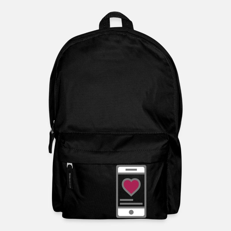 sms téléphone portable amour coeur valentine mobil - Sac à dos - noir