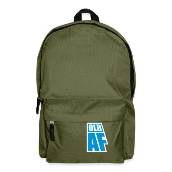 ancien logo de texte AF - Sac à dos - vert olive - Devant