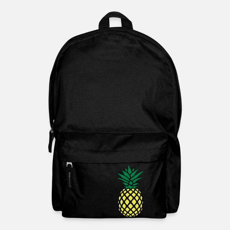 flippige Ananas - Rucksack - Schwarz