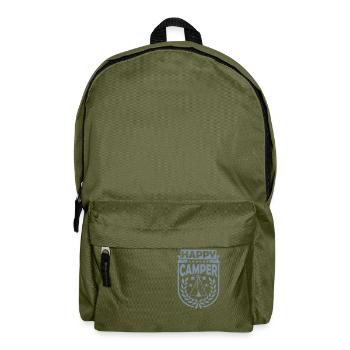 Tent Happy Camper Logo - Backpack - olive green - Front
