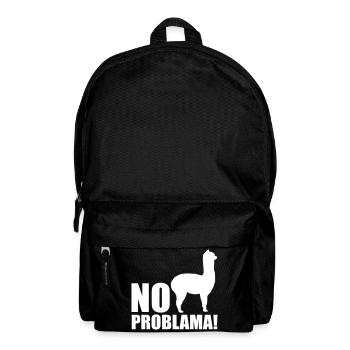Cool Alpaca No Prob Lama Meme Fun Saying - Backpack - black - Front