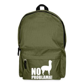 Cool Alpaca No Prob Lama Meme Fun Dire - Sac à dos - vert olive - Devant