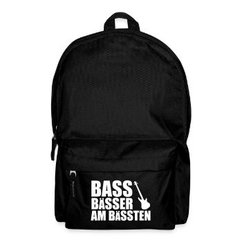 Bass Player Gift BASS BÄSSER AM BÄSSTEN Bassist - Rucksack - Schwarz - Vorne