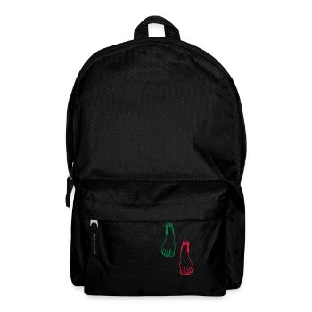 rechten fuss links - Rucksack - Schwarz - Vorne