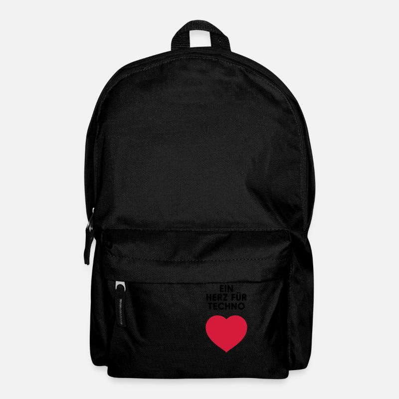 EIN HERZ FÜR TECHNO - Rucksack - Schwarz