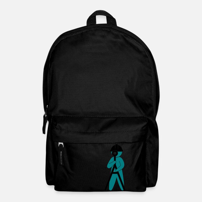 Ein Ingenieur auf einer Baustelle - Rucksack - Schwarz