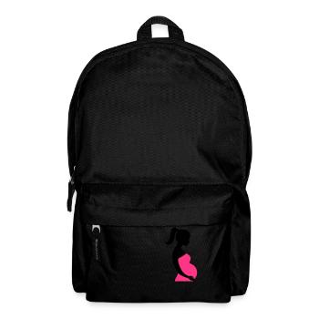 Schwangere Silhouette - Rucksack - Schwarz - Vorne