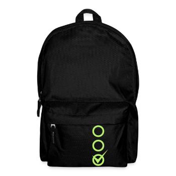case coche ok valide ajouter texte - Sac à dos - noir - Devant