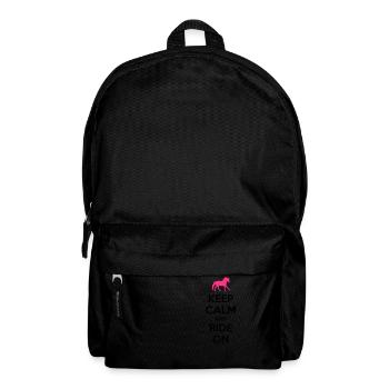 Keep Calm and Ride On Horse Design - Backpack - black - Front