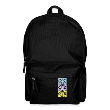 3 Wise Monkeys Hear Nothing Say See Monkey Fun - Backpack - black - Front