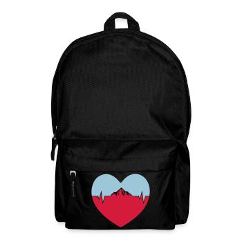 j'aime les montagnes coeur pulsé - Sac à dos - noir - Devant