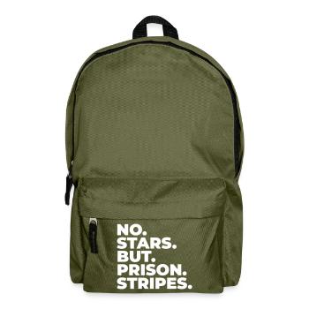 NO STAR PENALTY CONVICT STRIPING PRISON MOTIVE - Backpack - olive green - Front