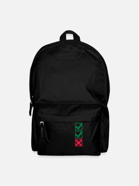 2 Haken und 1 X Kreuzchen - Rucksack - Schwarz