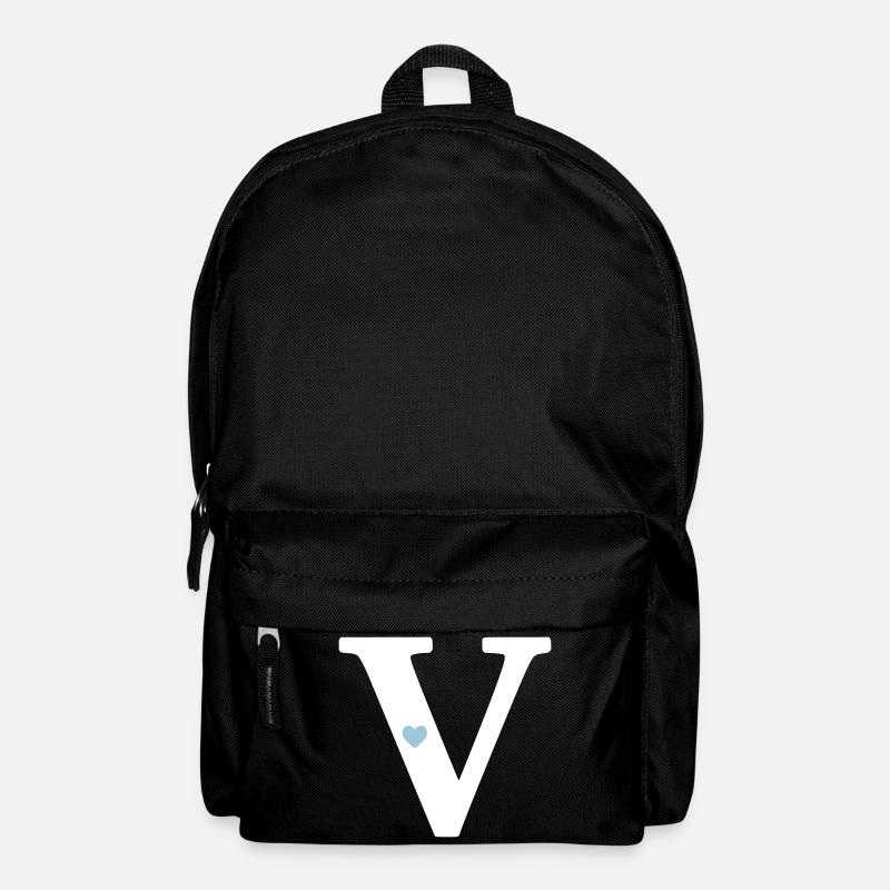 Buchstabe V Anfangsbuchstabe - Rucksack - Schwarz