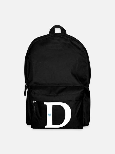 Buchstabe D Anfangsbuchstabe - Rucksack - Schwarz