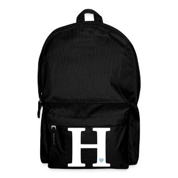 Letter H Initial letter - Backpack - black - Front