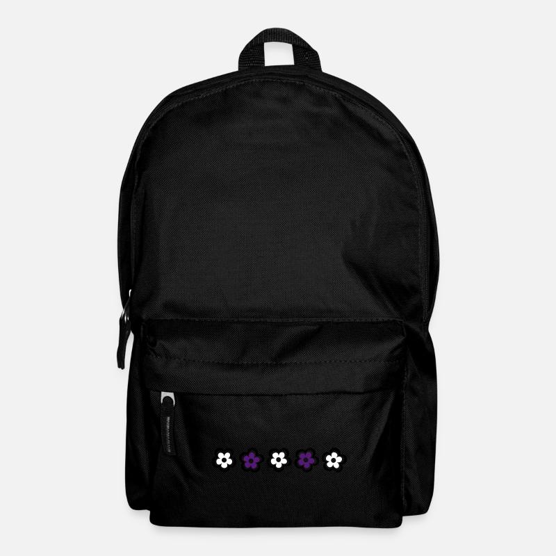Retro Blumen - Rucksack - Schwarz