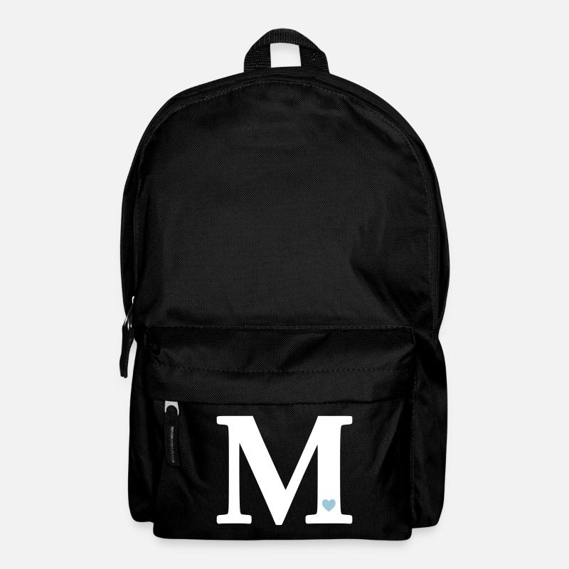 Buchstabe M Anfangsbuchstabe - Rucksack - Schwarz