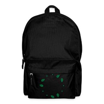 Cadre de feuilles - Sac à dos - noir - Devant