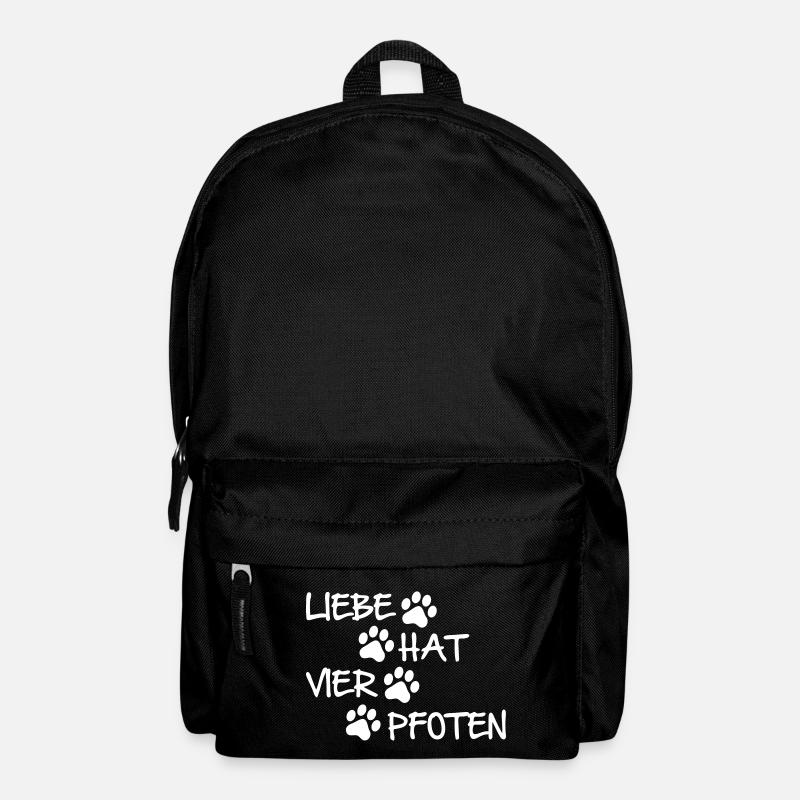 Liebe hat vier Pfoten - Rucksack - Schwarz