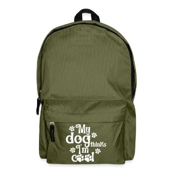 My dog thinks I'm cool - Backpack - olive green - Front