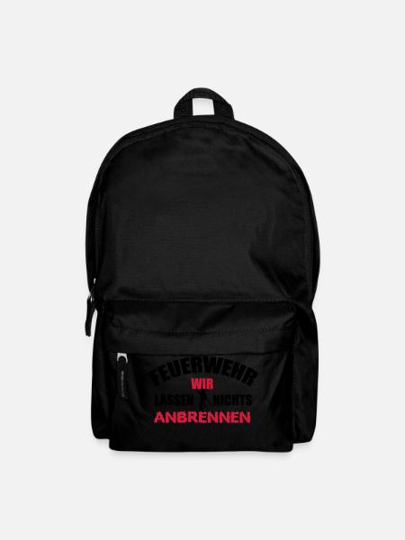 Wir lassen nichts anbrennen - Feuerwehr - Rucksack - Schwarz