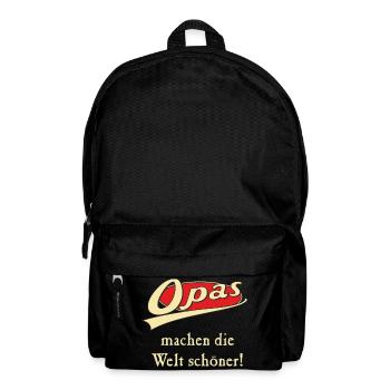 Opas machen die Welt schöner RAHMENLOS® - Rucksack - Schwarz - Vorne