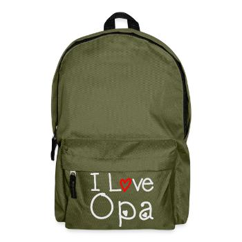 I Love Opa - Rucksack - Olivgrün - Vorne