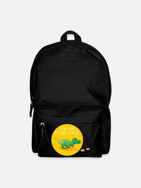 Keine Arme, keine Kekse, Dino - Rucksack - Schwarz