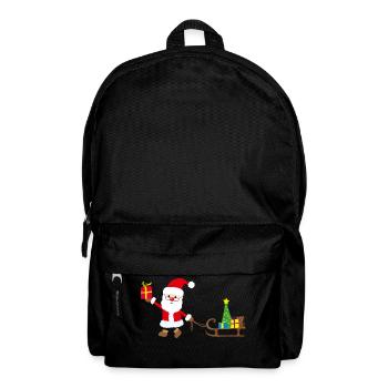 Weihnachtsmann - Rucksack - Schwarz - Vorne