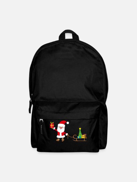 Weihnachtsmann - Rucksack - Schwarz